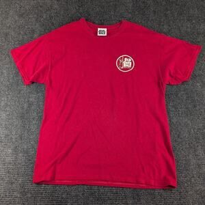 Vintage 2000s Old Guys Rule Surfer Graphic T-Shirt Red Men's Large